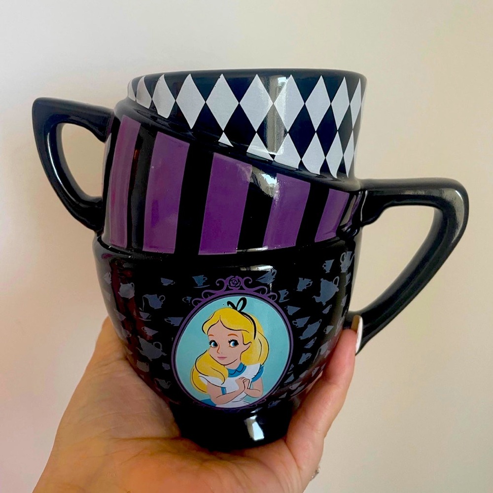 16 oz. Ailce in Wonderland stacked tea cup mug.